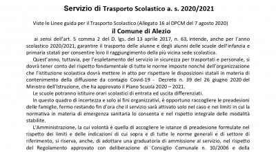 Preadesioni Servizio di Trasporto Scolastico a.s. 2020/2021